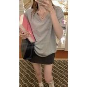 2025春夏新作 レディース 女 半袖 無地 Tシャツ トップス インナー