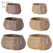 ■GREEN HOUSE(グリーンハウス）■■2025AW　新作■　PE素材シャビー加工バスケット　オーバル