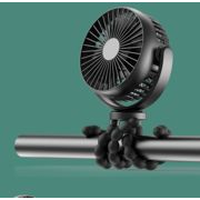 ベビーカー扇風機 5000mAh卓上吊り下げ手持ち巻き付け ファン風量3段階調節ベビーカー三脚式充電式