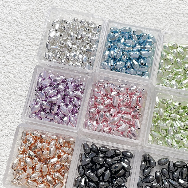 メッキガラスビーズ しずく ガラス製ドロップビーズ アクセサリーパーツ 手芸材料 ハンドメイド DIY用品