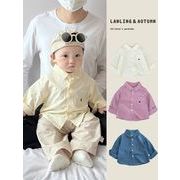 2025春秋新作韓国風男の子刺繍長袖シャツおしゃれカジュアルトップス