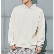 トレーナー スウェット ブラウス 長袖 ポロシャツ メンズ