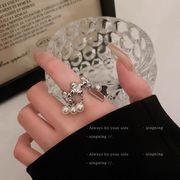 2025新作◆パールフリンジオープンリング◆上品で大胆なデザイン