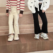 2025秋※zhiy☆女の子用 ヴィンテージ風 フリンジ付きフレアデニムパンツ