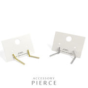 ▼MAGGIO▼CZストーン付ラインバーピアス