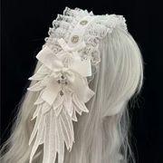 ヘアリボン ヘアアクセ レース 髪留め ヘアアレンジ コスプレ ロリータファッション