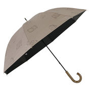 三国 MKN 遮光&遮熱 黒コーティング傘 50cm手開き おでかけと猫 ブラウン S15