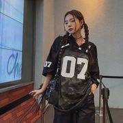 Tシャツ 半袖 男女兼用 プリント入 冷感 Ｖネック