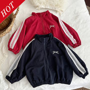 2025秋※側面レース刺繍入り スポーティー長袖ジャケット