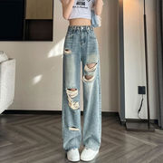 レディースズボン・ハイウエスト・デニムパンツ・カジュアル・ ロングパンツS～2XL