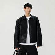 メンズファッション PU ジャケット 男女兼用 ストリート系 防寒アウター 秋冬 2025新作★