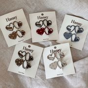 ハートヘアピン　ヘアアクセサリー　レディース　デザイン　韓国風　髪飾り