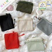 メッシュポーチ 化粧バッグ ミニポーチ チ小銭入れ 収納ケース 小物収納 レディース カラフル オシャレ