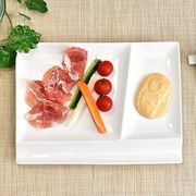 イゾラ パレットプレートL 白系 洋食器 仕切りプレート 日本製 美濃焼 おしゃれ