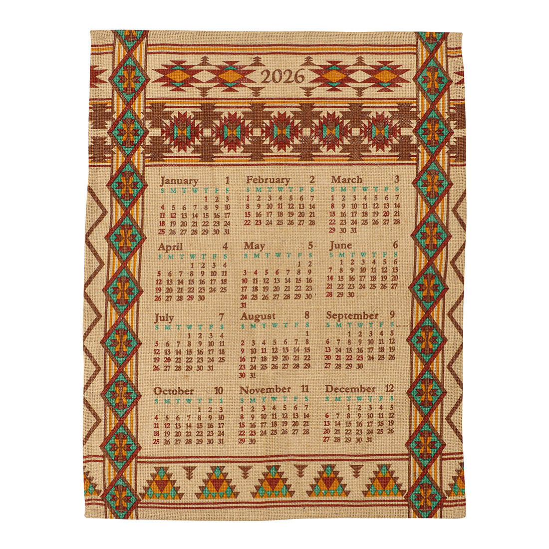 ジュートカレンダー オルテガウィーブ[ネイティブアメリカンメキシカンチマヨ中南米25AW]
