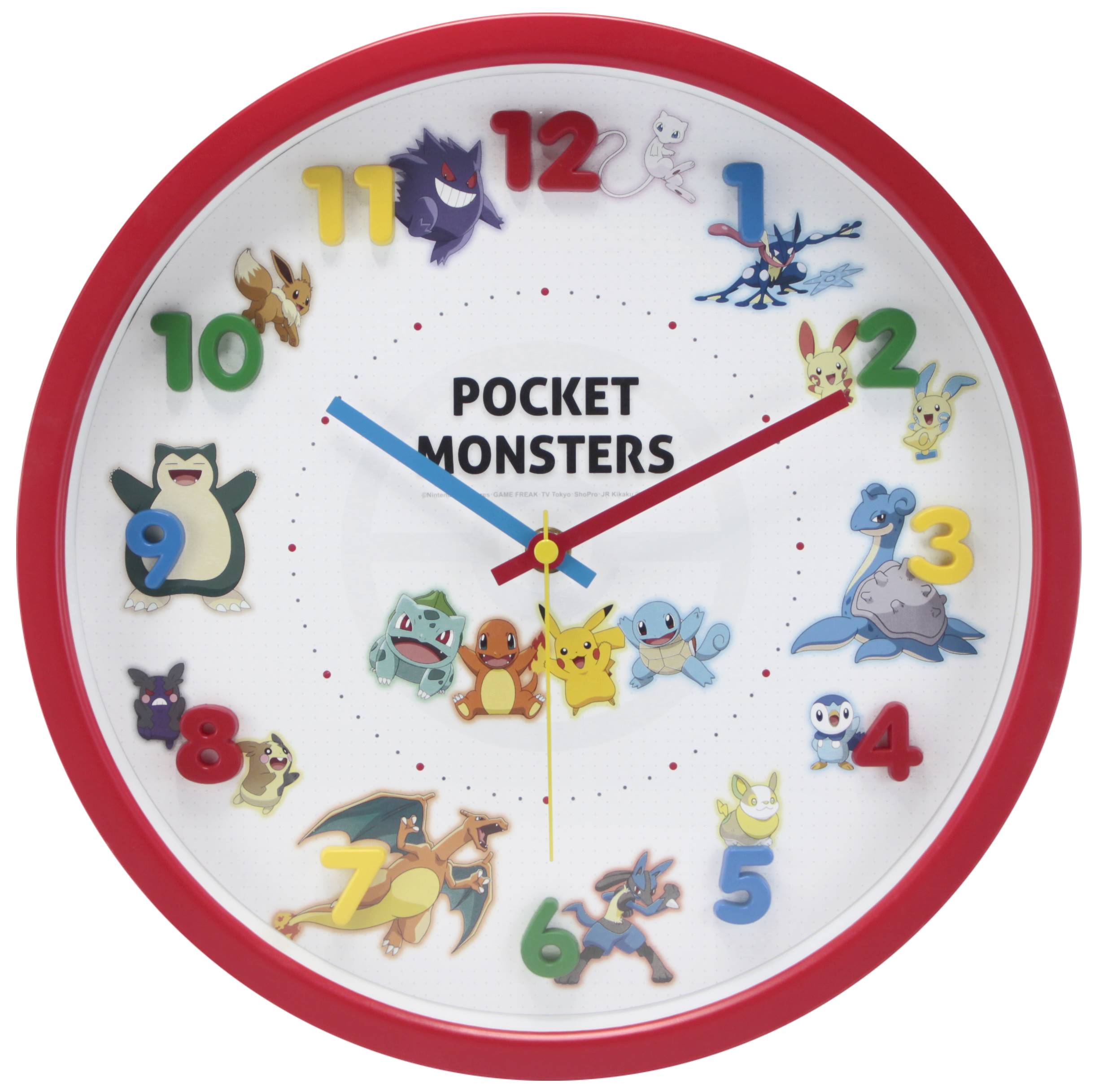 ポケットモンスターアイコンウォールクロック　レッド