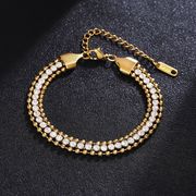 ブレスレット デザイン アクセサリー　ステンレス ブレスレット チェーン 韓国 ブレスレット上品★超新作