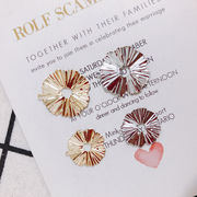 金属チャーム ラウンドプレート 円形 波型 アクセサリーパーツ メタル材料 DIY デコパーツ 丸カン付き