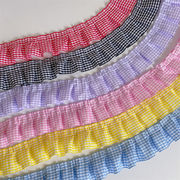 手作りDIYパーツ デコ素材 痛バッグ素材 推し活グッズ アクセパーツ ヘアアクセサリーDIY チェック柄リボン