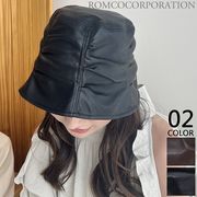 【2025新作商品♪】フェイクレザーバケットハット/雑貨
