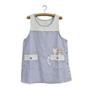 【即納】うさくまストライプキッチン　レディースエプロン 保育士 介護士