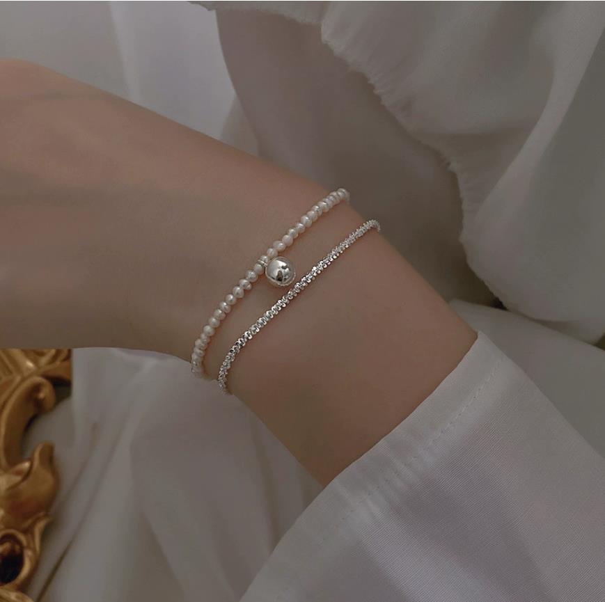 S925ブレスレット　韓国 アクセサリー ブレスレット　 ブレスレットレディース　バングル夏★