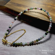 【マルチトルマリン ブレスレット】 天然石 ヒーリングストーン ゴールド 日本製 国内発送