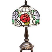ステンドグラスランプ／立体の薔薇／　アンティーク／