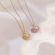 開閉式シェル×パール 微細ミル打ちヴィンテージネックレス