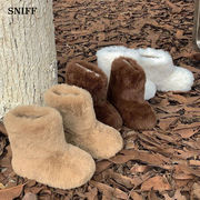 2025秋※女の子 スノーブーツ 冬用 あったか 裏起毛 キッズ ショートブーツ