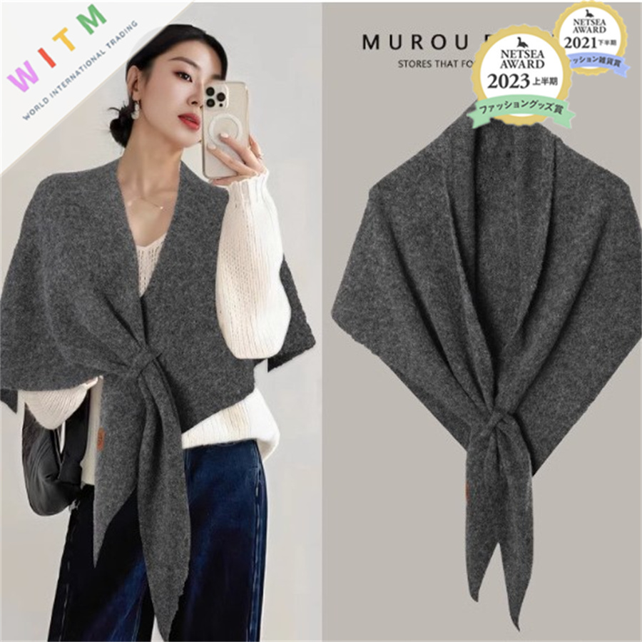 2025秋冬新作 マント マフラー 190*128cm ショール ストール 着回しが利く 防寒対策 レディース 無地
