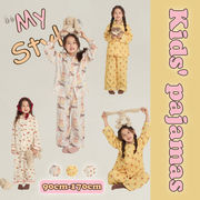 初回送料無料 新作 韓国子供服 キッズパジャマ ルームウェア 女の子 アニマル セットアップ