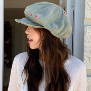 2023新作 レディース ベレー帽 つば 小顔 帽子 通気性 防寒