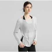 トップス スポーツウェア ヨガウェア ストレッチ 長袖 速乾