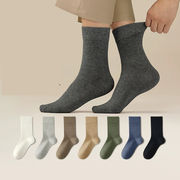 メンズ 綿製 脱臭・吸汗 ソックス 無地 ソックス 靴下 秋冬 2025新作 ★全11色