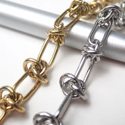 ステンレス製  SUS304 切り売りチェーン  幅約10mm ノットチェーン 結び目 金属アレルギー対応