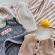 2025秋新作　子供服　柔らか　ボアベスト　キッズ　チョッキ　カジュアル　トップス　男女兼用　ジレ　3色