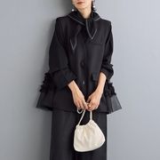 今季マストバイ   気質   おしゃれ  個性的 厚手  スーツ   ベスト  レイヤード アウター