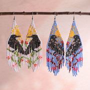 タッセルライスビーズ イヤリング&ピアスM00126