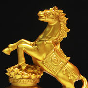 【予約販売（詳しくは本文をご確認ください）】置物　聚宝盆　馬　干支　午　古銭　元宝