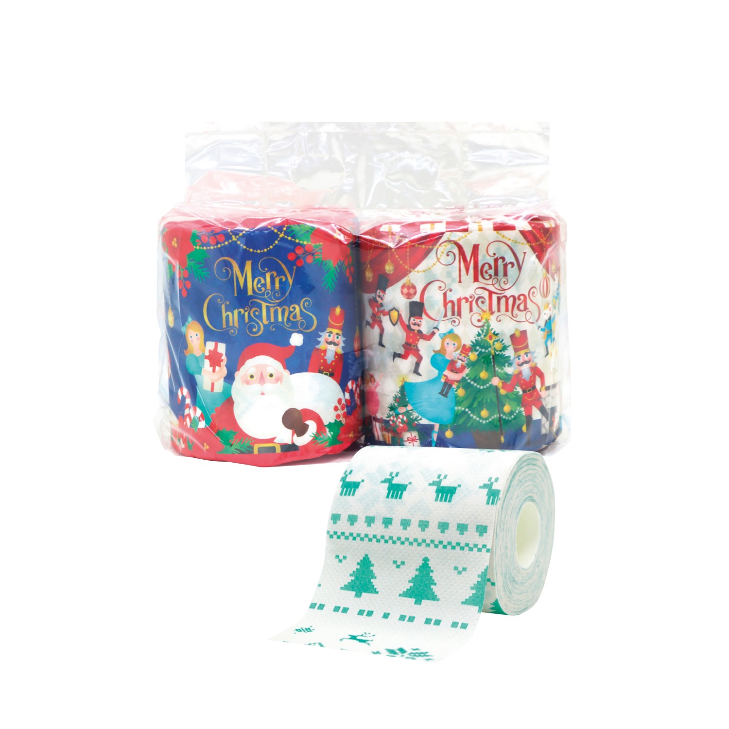 【MT-CM】クリスマス ペアトイレットロール　トイレットペーパー/日用品/イベント/ノベルティ