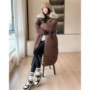 フード着脱可能 冬用防風コート 厚手で暖かい ロング丈 ゆったり着られる 軽さ追求