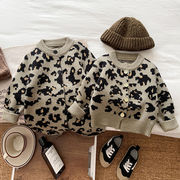 2025秋新作　子供服　女の子　ヒョウ柄　カーディガン　ニット　ロンパース　可愛い　おしゃれ　セーター