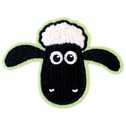 【取寄せ商品】ひつじのショーン モコモコ刺繍ステッカー（フェイス）