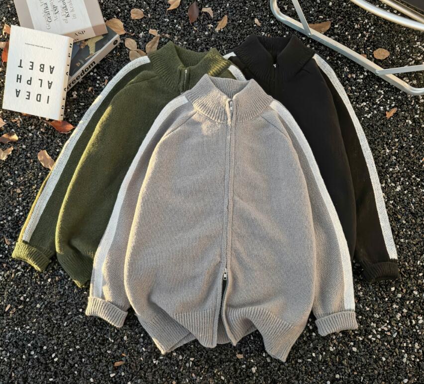 秋冬トップス メンズ ニット セーター カーディガン ジャケット