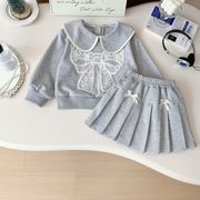 新作キッズTシャツ 女の子長袖スーツ 大人気 スカート  下着上下セット90ｃｍ～140ｃｍLF Y