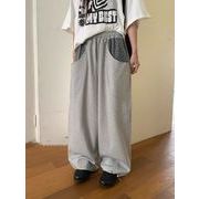 2025年INS 夏新作　韓国風    気質   ゆったり　カジュアル系　  ロングパンツ