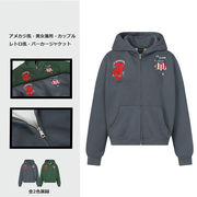 メンズ 秋新作 美式ヴィンテージ ジップアップ フーディ ユニセックス スウェットアウター トレーナ★全2色