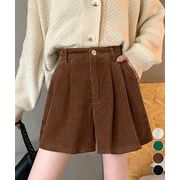 【日本倉庫即納】 コーデュロイ ショートパンツ レディース