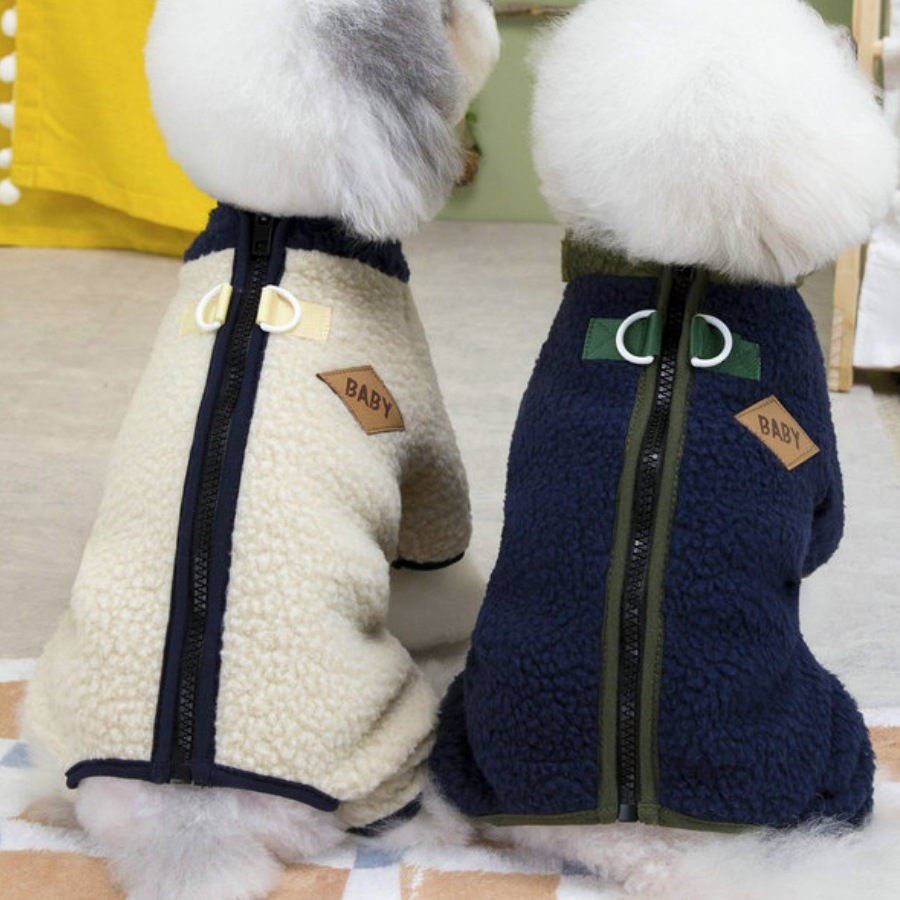 あったか四つ足ジャケット｜リードリングつき秋冬用ペットアウター（プードル・ビション・小型犬向け）直送